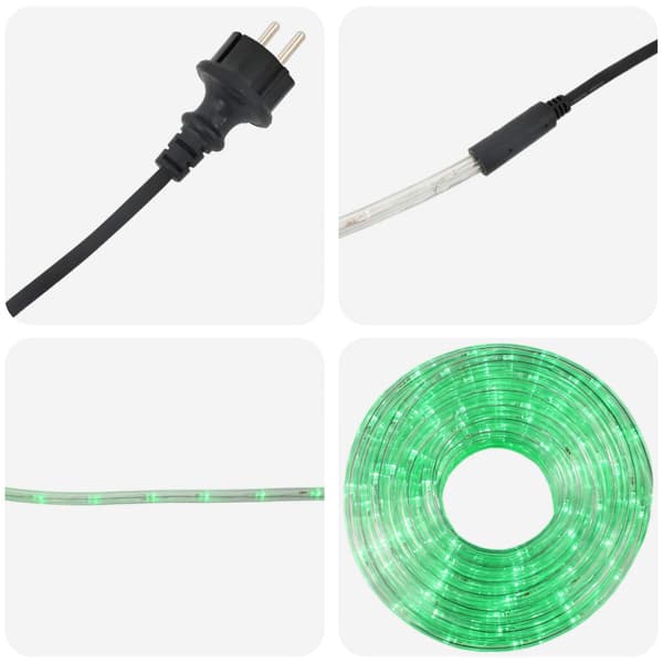 LED-ljusslang för julen 480 LED-lampor Grön 20 m