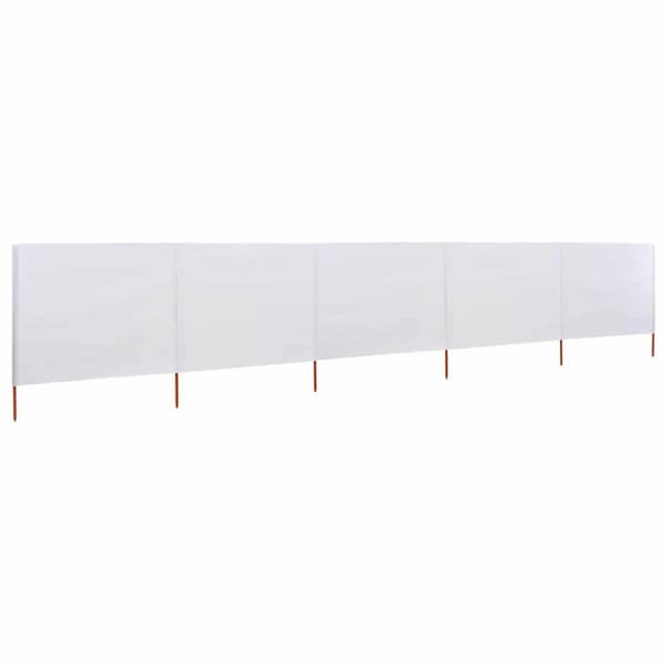 Vindskydd 5 paneler tyg 600x160 cm sandvit