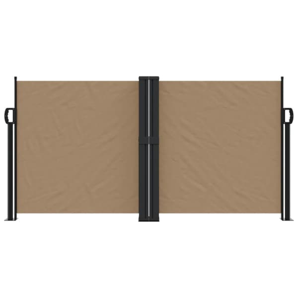 Infällbar sidomarkis taupe 120x1200 cm