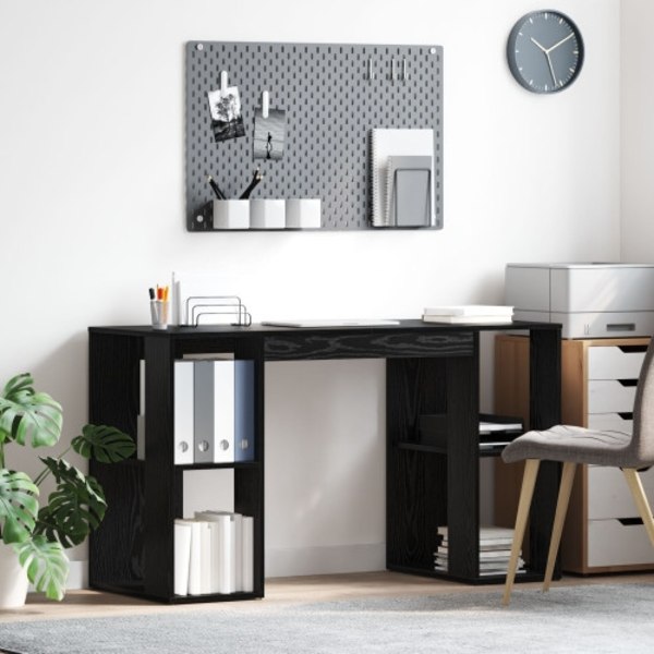 Svart Ek Datorbord Svart Ek MDF Medium Svart Ek Datorbord