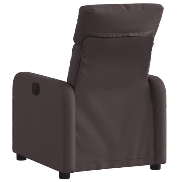 Reclinerfåtölj mörkbrun tyg