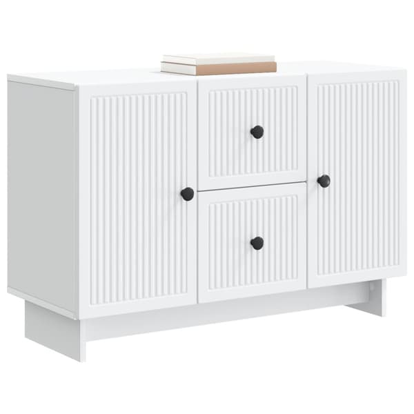 Sideboard med låda Vit 89 x 34,5 x 60 cm Konstruerat trä