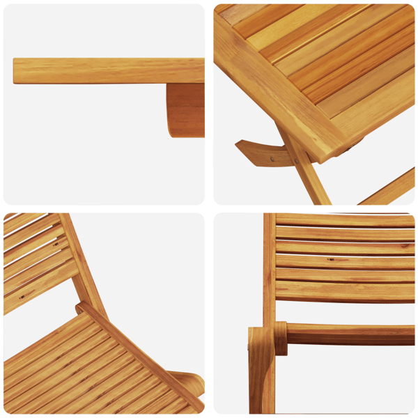 Trädgårdsmöbelset 7 pcs Brun Massivt Akaciaträ