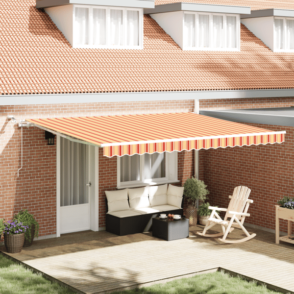 Markis tyg Gul och Orange 450 × 350 cm Polyester