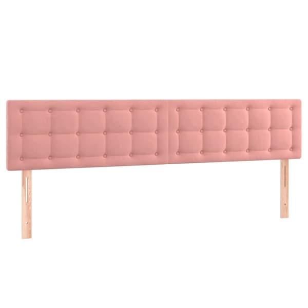 Ramsäng med madrass rosa 160x200 cm sammet