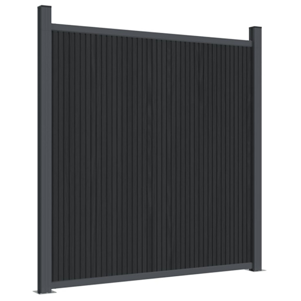 Staketpanel grå 526x186 cm WPC