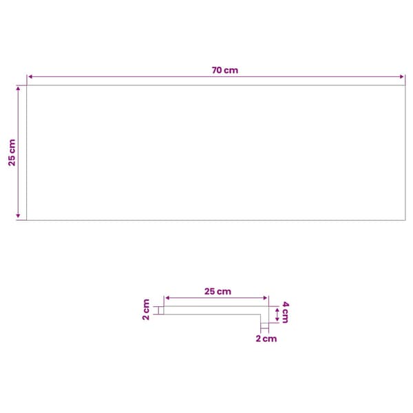 Trappsteg 16 st 70 x 25 x 2 cm Brun Massivt Ekträ