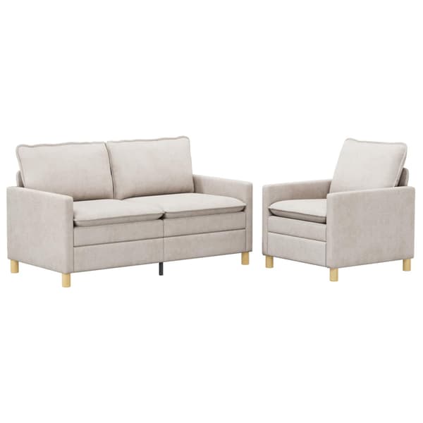 Soffset 2 pcs Gräddvit Polyester