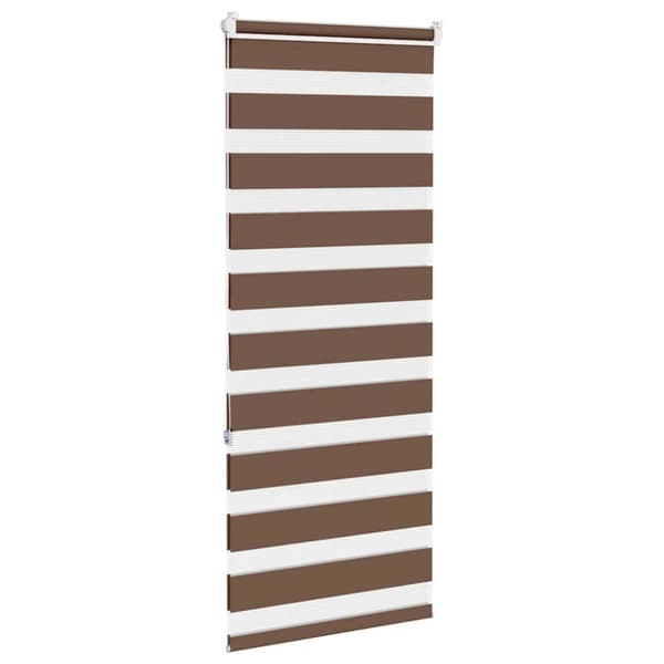Rullgardin zebra brun 55x150 cm tyg bredd 50,9 cm polyester
