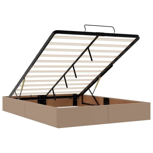 Sängram med madrass Övrigt 2 st Tan PVC