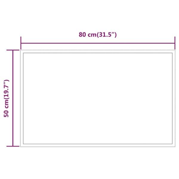 Badrumsspegel LED 80x50 cm