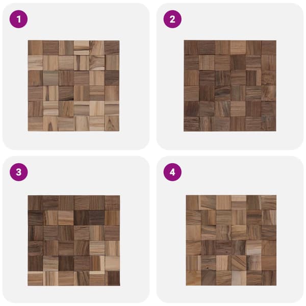 Väggpanel 11 st Naturlig 30 x 30 x 2 cm