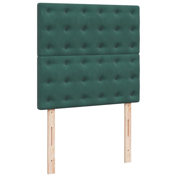 Ramsäng med madrass mörkgrön 80x200 cm sammet