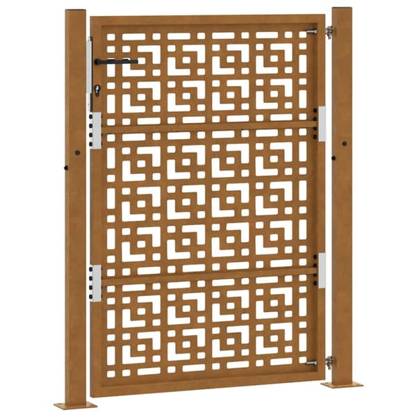 Trädgårdsgrind 100x125 cm väderbeständig stålkorsdesign