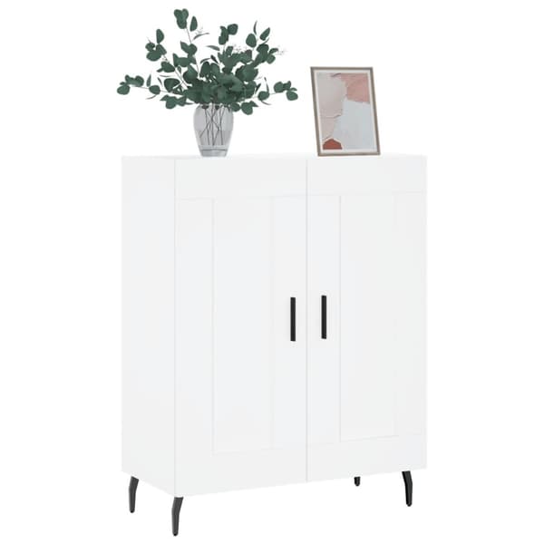 Skåp vit 69,5x34x90 cm konstruerat trä