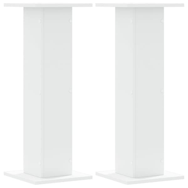 Växtställ 2 st vit 30x30x80 cm konstruerat trä