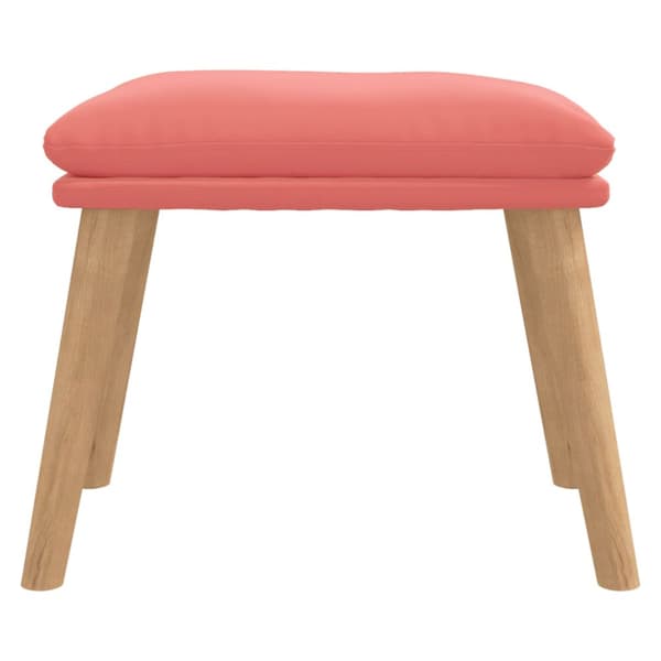 Fotpall rosa 45x29,5x35 cm sammet