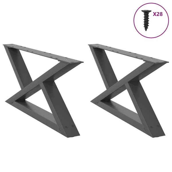 Soffbordsben 2 st antracit 70x(30-31,3) cm stål