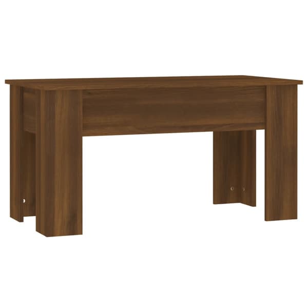 Soffbord brun ek 101x49x52 cm konstruerat trä