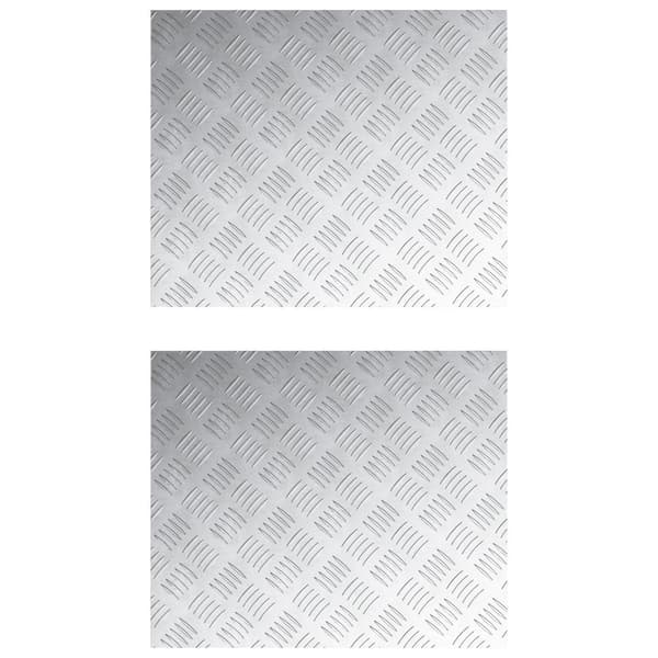 Trappsteg Rektangulär 2 pcs Silver 60 x 50 cm Aluminium