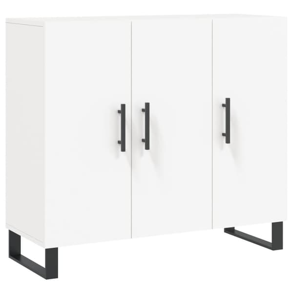Skänk vit 90x34x80 cm konstruerat trä