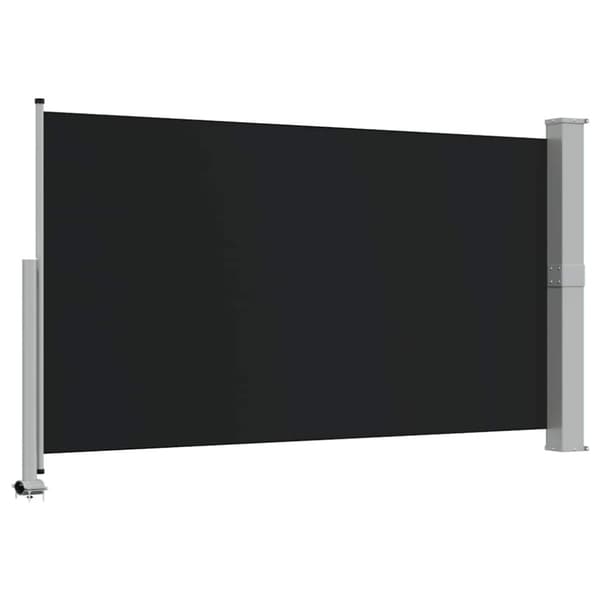 Infällbar sidomarkis 140 x 300 cm svart