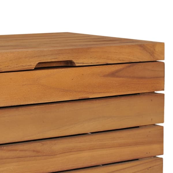 Tvättkorg 40x40x70 cm massiv teak