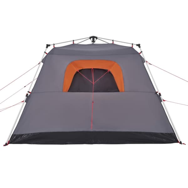 Campingtält 4 personer grå och orange snabbrest
