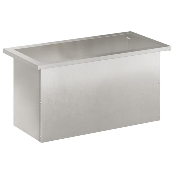 Odlingslåda med LED Silver 30 x 60 x 30 cm Rostfritt stål