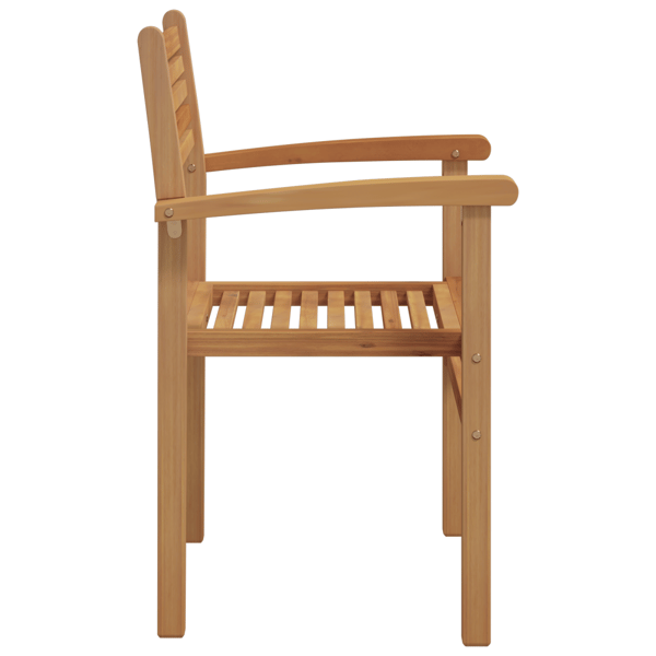 Stol 2 pcs Brun 56 x 55 x 90.5 cm Massivt teakträ