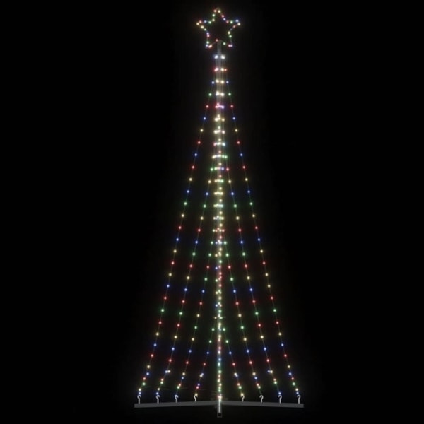 LED julgran 447 LEDs flerfärgad 249 cm