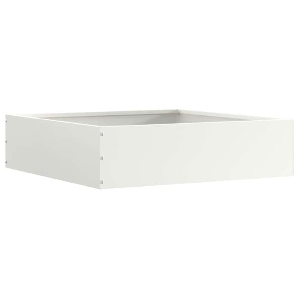 Kant för gräsmatta Vit 50 x 50 x 13 cm Stål