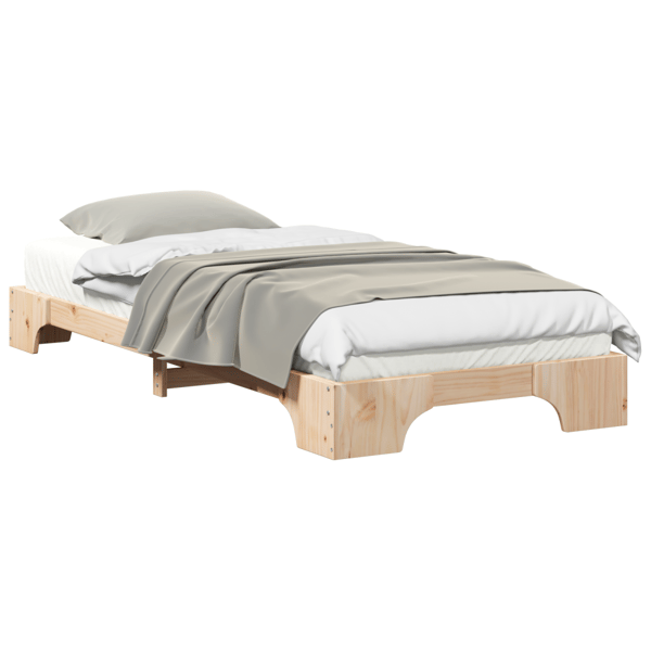 Sängram Brun 80 x 210 cm Massiv furu