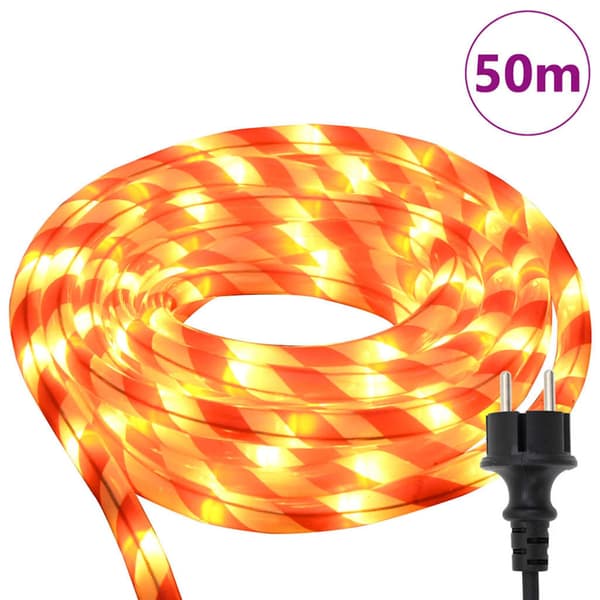 Ljuslina med 1200 LED-lampor Varmvit 50 m PVC