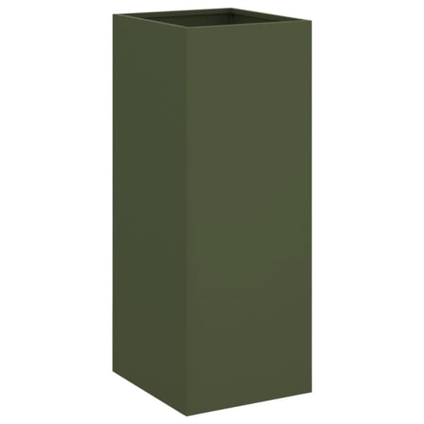 Odlingslåda olivgrön 32x29x75 cm kallvalsat stål