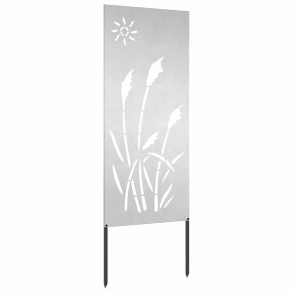 Trädgårds integritetsskärm Silver 50 x 140 cm Rostfritt stål