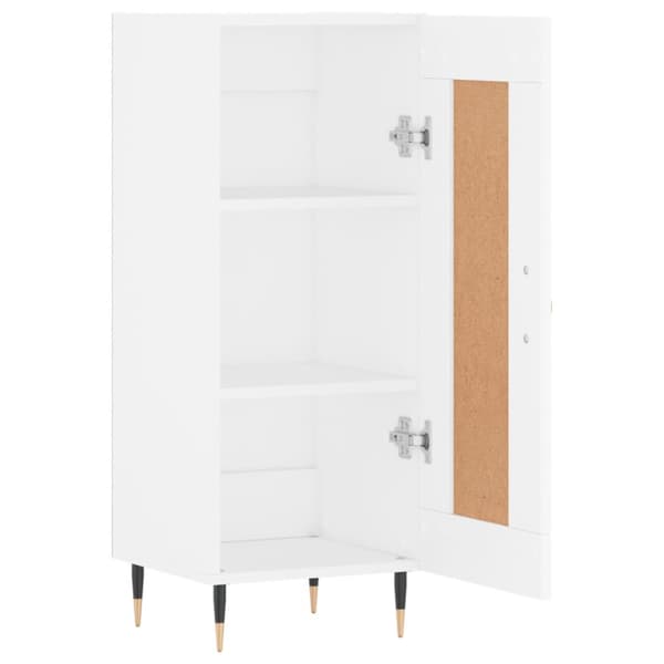 Skänk vit 34,5x34x90 cm konstruerat trä