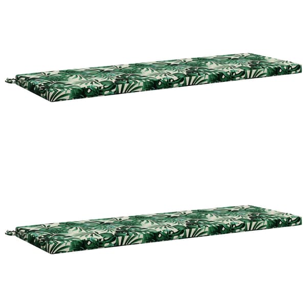 2-delade Bänk Kuddar SOEST 2 st 100% Polyester Bladmönster