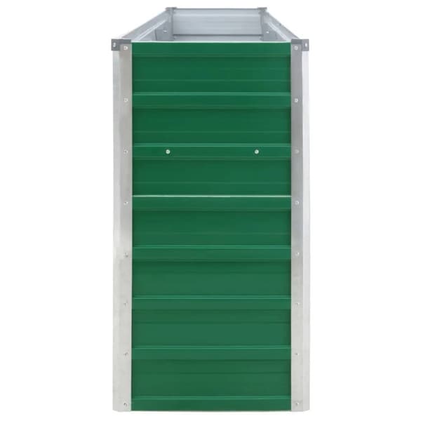 Upphöjd odlingslåda 320x40x77 cm galvaniserat stål grön