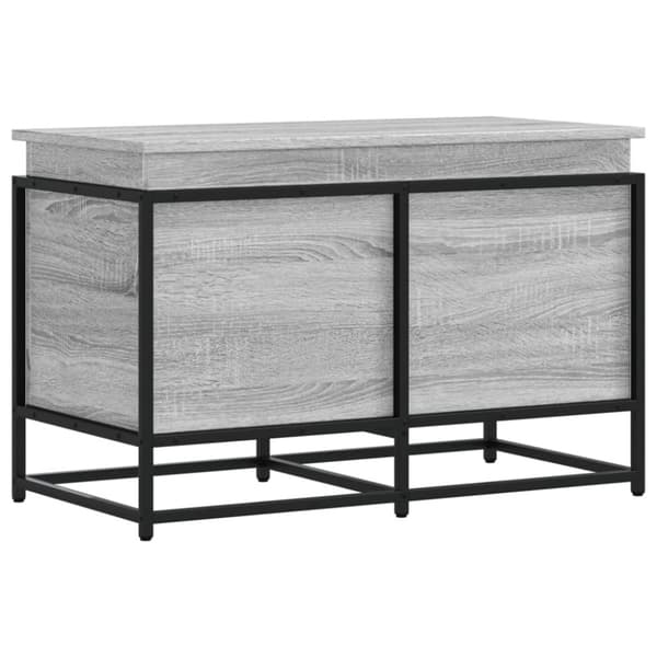 Förvaringslåda med lock grå sonoma 80x40x51,5cm konstruerat trä