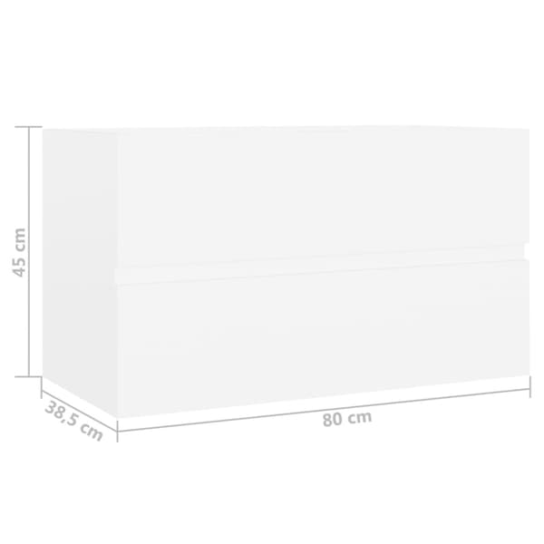Tvättställsskåp vit 80x38,5x45 cm konstruerat trä