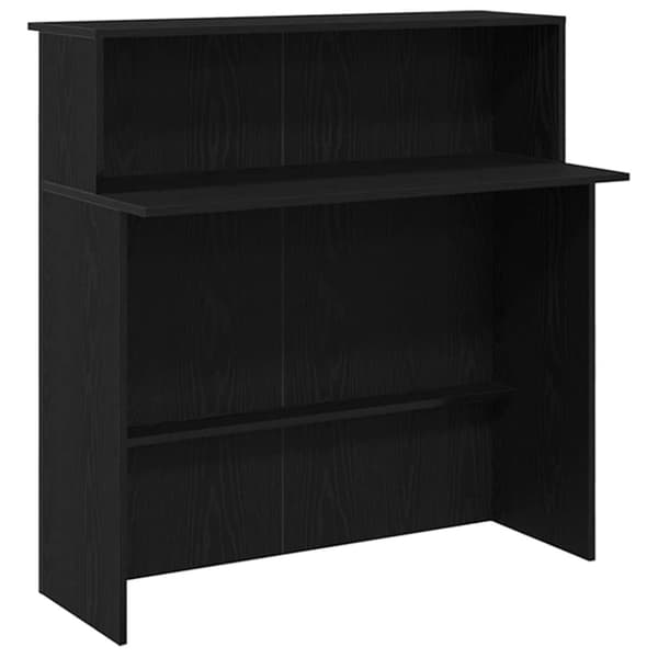 Receptionsdisk svart ek 180x50x103,5 cm konstruerat trä