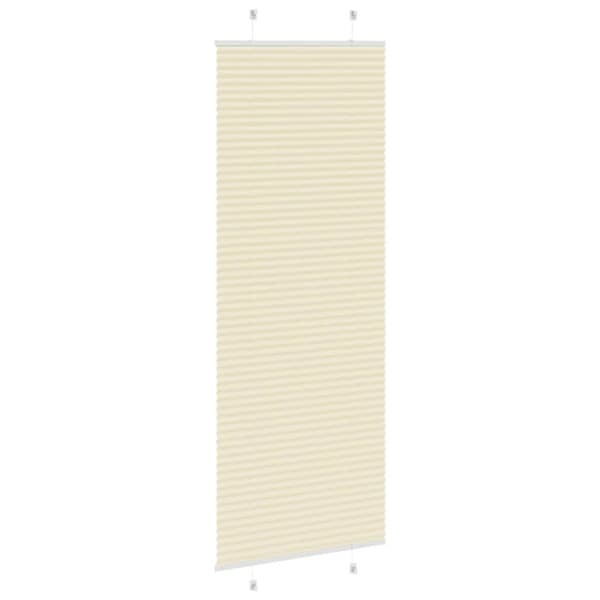 Plisserad persienn cremefärgad 75x200 cm tyg bredd 74,4 cm