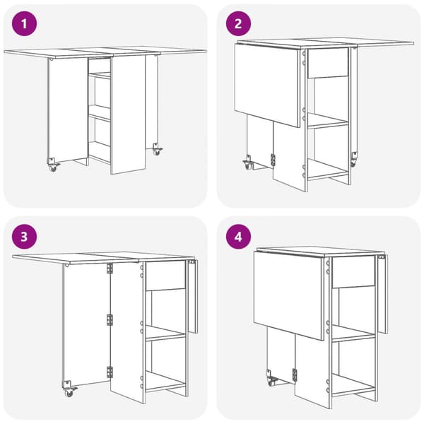 Matbord 115 x 70 x 75 cm Konstruerat trä Svart ek Rektangulär