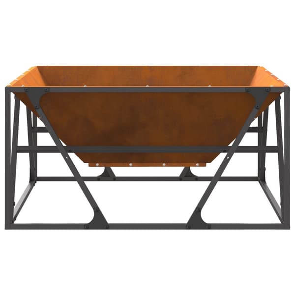 Eldstad Brun 80 x 80 x 40 cm Väderbeständig stål