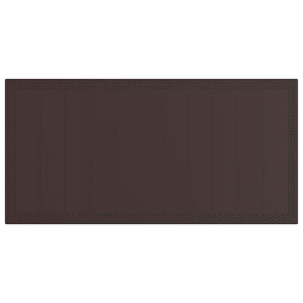 Trädgårdsmöbelset med kudde 7 pcs Brun och taupe PP