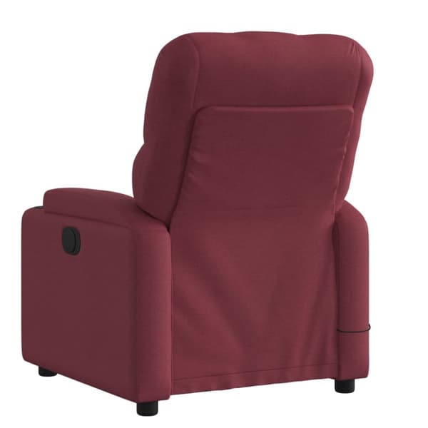 Massagefåtölj vinröd tyg