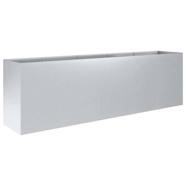 Trädgårdsplanterare Silver 200 x 40 x 60 cm Galvaniserat stål
