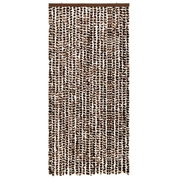 Insektsdraperi brun och vit 100x220 cm chenille