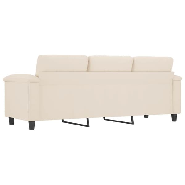 3-sitssoffa Beige 180 cm mikrofibertyg